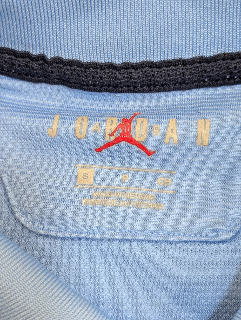 Air Jordan North Carolina Tar Heels Golf Polo 2 Tone Blue Size Small Collegiate